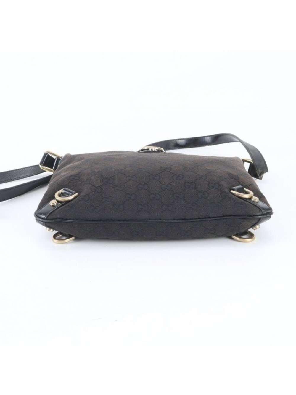 Gucci GG Canvas Leather Shoulder Bag Crossbody Hand Abbey - Picture 6 of 12